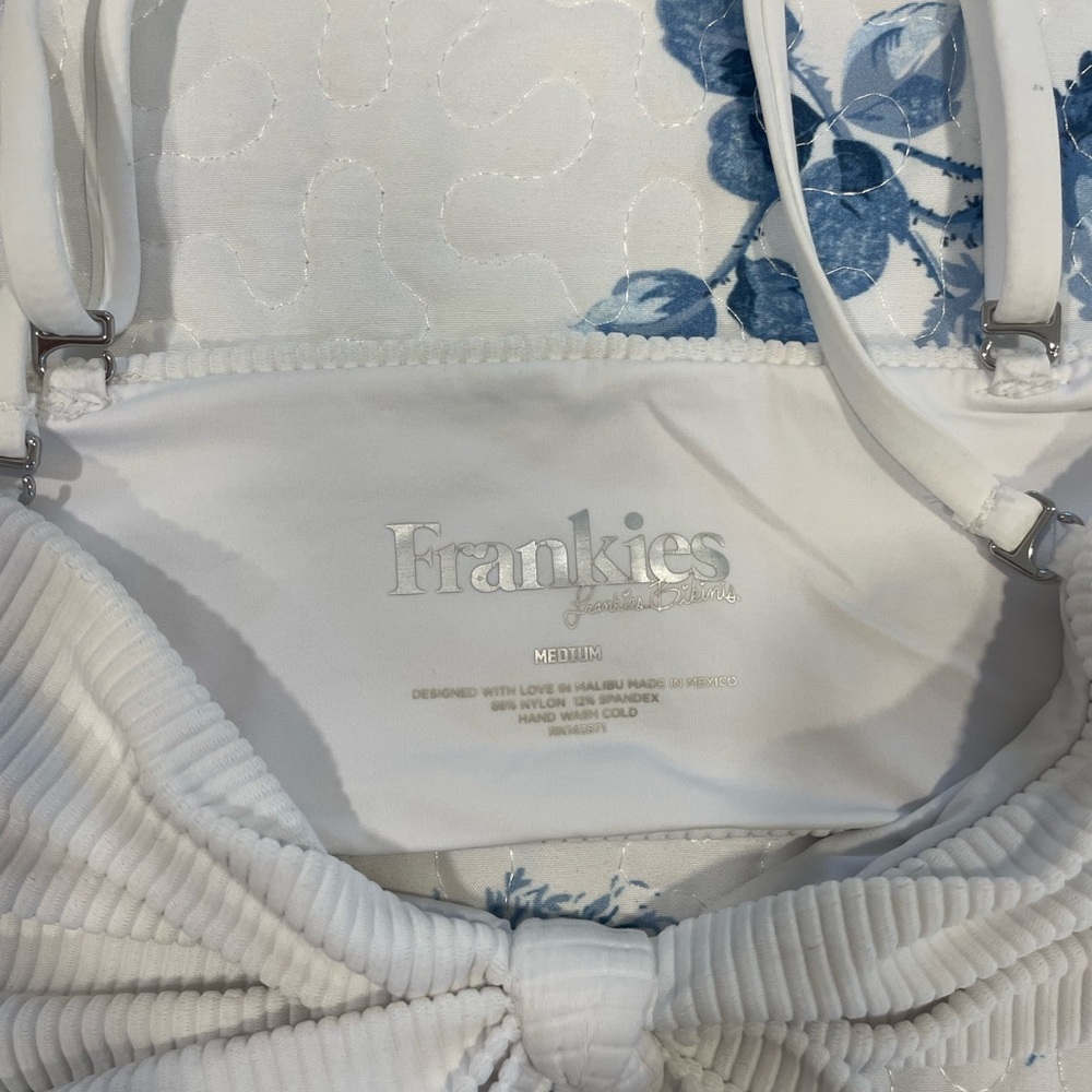 Frankie’s Bikinis White Tie Top - Picture 2 of 4